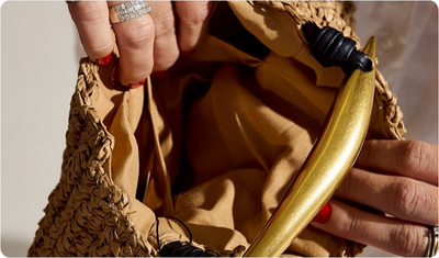 Bolsa Feminina Palha Kaila Camel