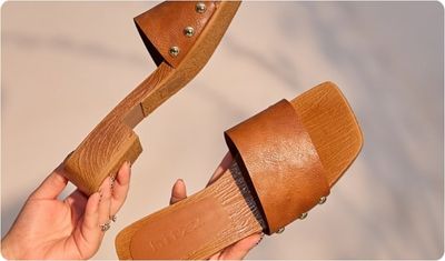 Tamanco Komodo Camel Look Versátil