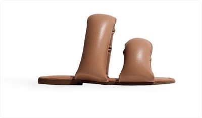 Flat Rasteira Feminina Puffer Lala Nude