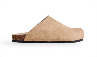 Clog Feminino Anatômico Couro Camurça Lina Bege