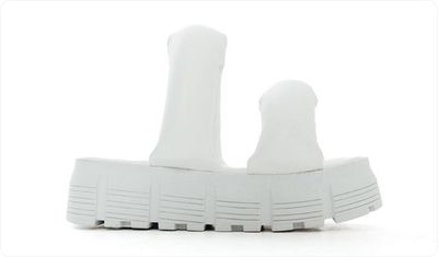 Tamanco Flatform Feminino Puffer Lulu Branco