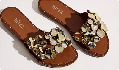 Estilo Rasteira Maisa Camel