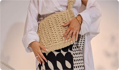 Bolsa Feminina Palha Maui Bege