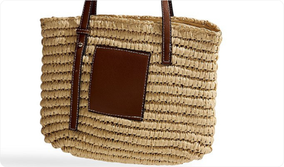 Bolsa Feminina Palha Celina Bege com Marrom