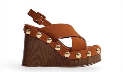 Sandália Plataforma Feminina Nobuck May Camel