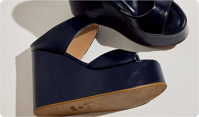 Detalhes Tamanco Miley Azul Escuro