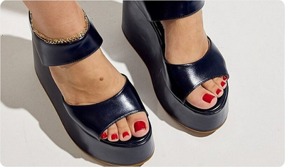 Estilo Tamanco Miley Azul Escuro