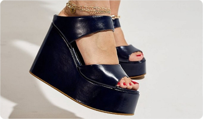 Tamanco Miley Azul Escuro Look Versátil