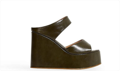 Tamanco Plataforma Feminino Miley Verde