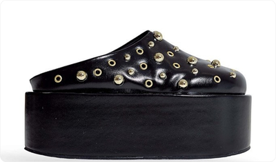 Clog Feminino Plataforma Tachas Morgan Preto