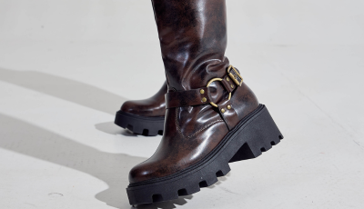 Detalhe solado tratorado Bota Zuna Marrom