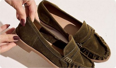 Mocassim Feminino Camurça Naoko Verde Militar