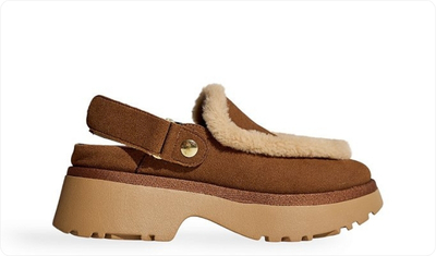 Clog Feminino Peluciado Camurça Ozzy Camel