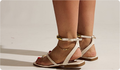 Sandália Nati Off White Look Versátil