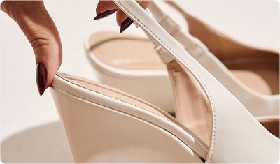 Detalhes Scarpin Suzan Off White