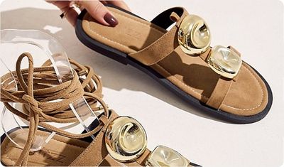 Detalhes Sandália Cassia Bege