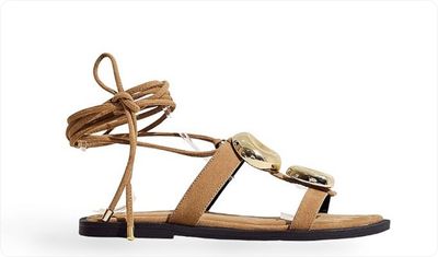 Sandália Feminina Rasteira 2 em 1 Cassia Bege