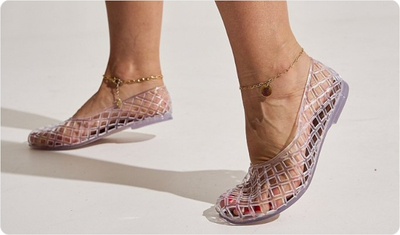 Sapatilha Jelly Transparente Look Versátil