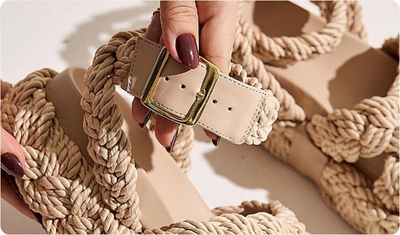 Detalhes Sandália Náia Bege