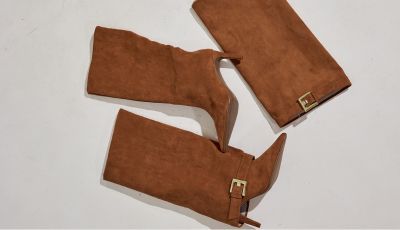 Bota Feminina Cano Longo Tratorada Zuna Marrom