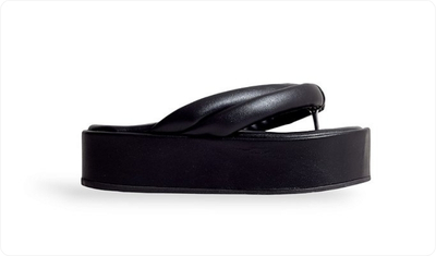 Chinelo Flatform Sakura Preto