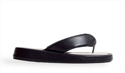 Chinelo Flatform Tokyo Preto com Off White