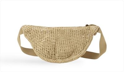 Mini Bolsa Feminina Palha Tulum Bege