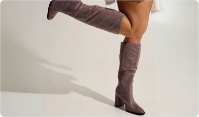 Bota Nara Cinza Look Versátil