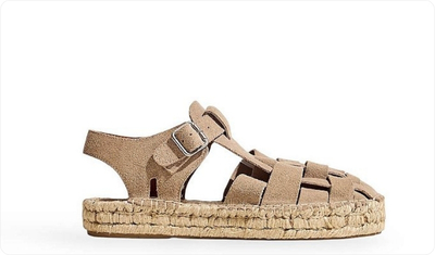 Sandália Feminina Fishermann Couro Camurça Zaila Fendi