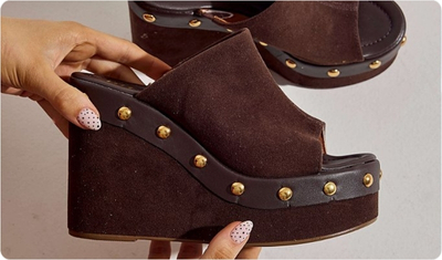 Tamanco Feminino Camurça Zaira Marrom