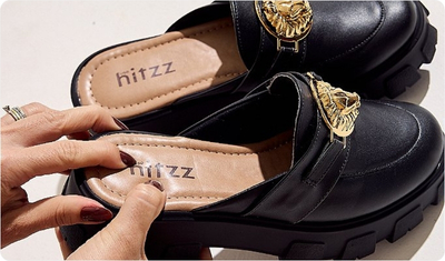 Solado tratorado do Clog Zion Preto