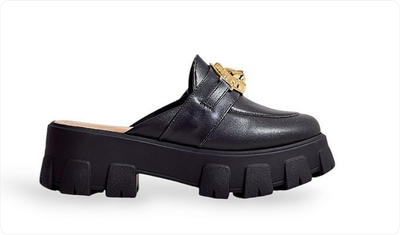 Clog Flatform Feminino Tratorado Zion Preto