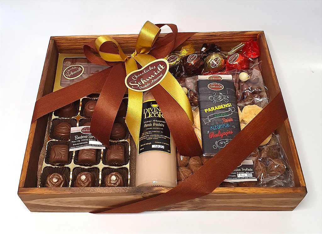 Caixa Presente Especial 840g - Chocolates Schmidt