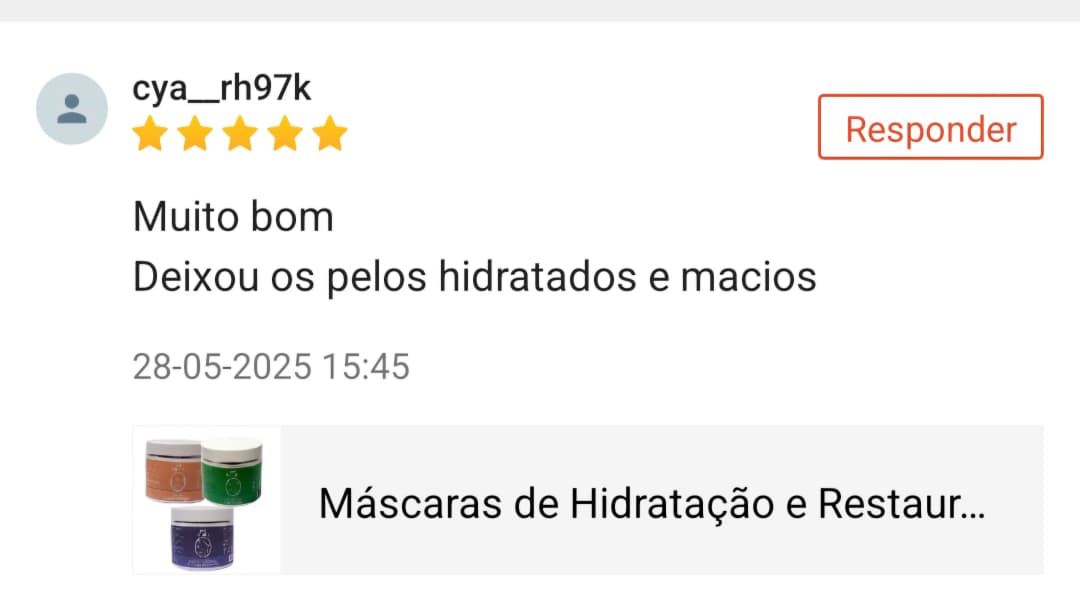 Máscaras de Hidratação