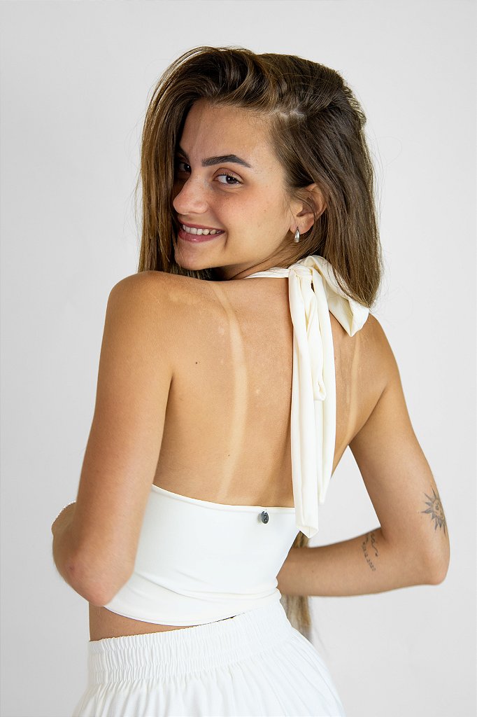 Top Luiza Off White - Loja da Bruna