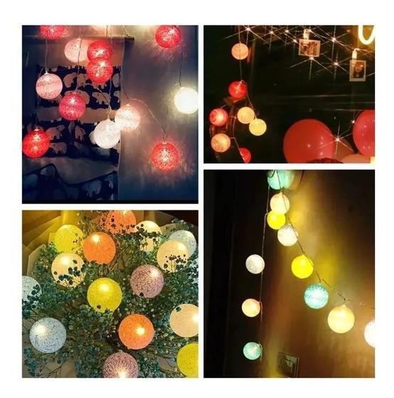 Cordão Luminária Luz Led 15 Bolas 6 Cm Colorido - Maravilhas da China - Tem  tudo o que você imagina