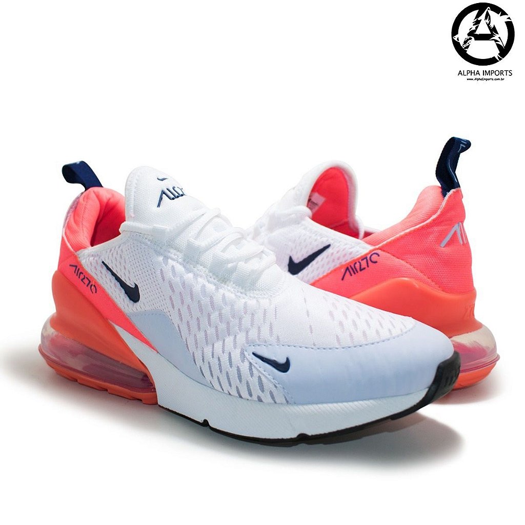 air max 270 branco e laranja