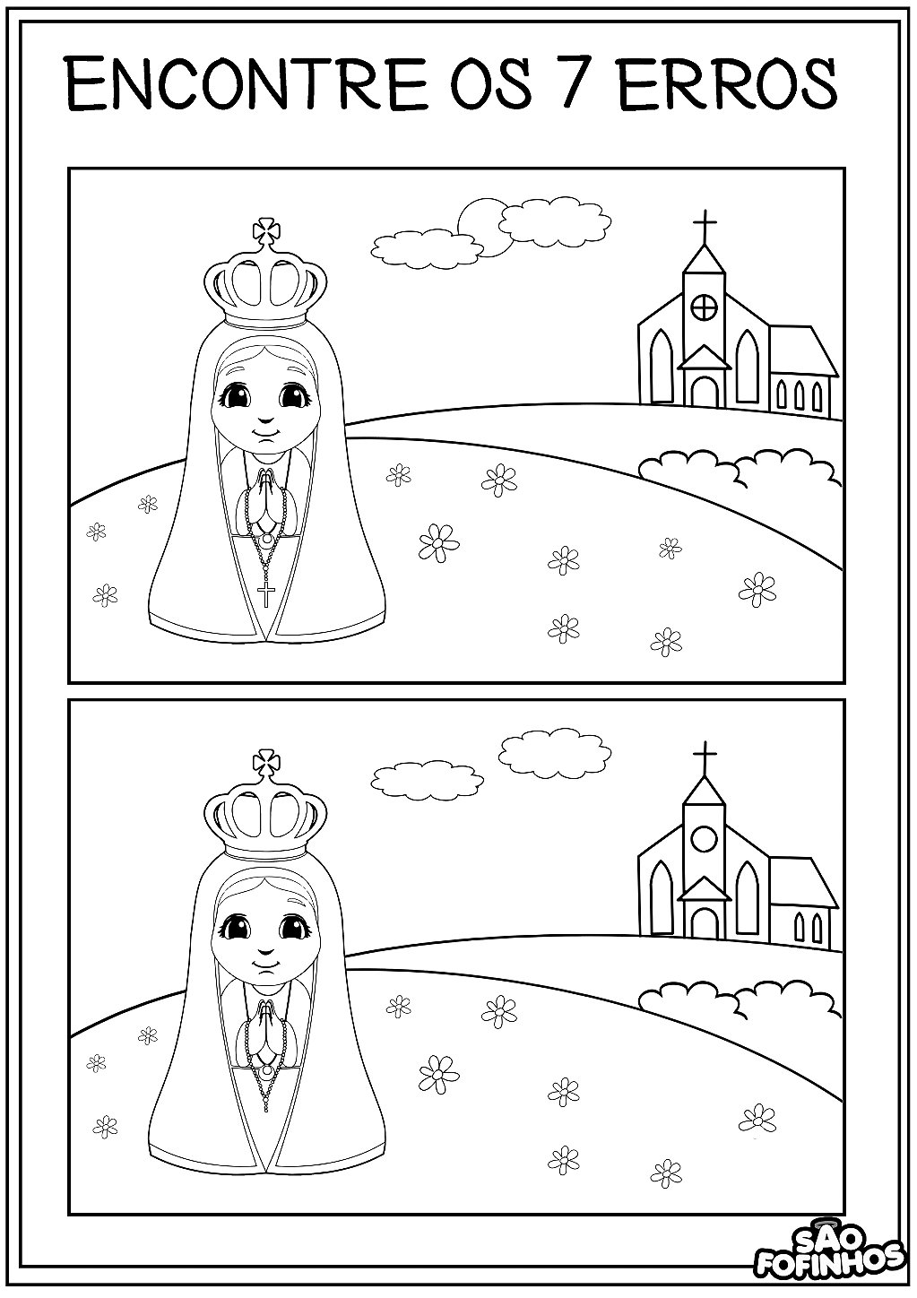 Atividade Vamos Pintar Nossa Senhora de Fátima