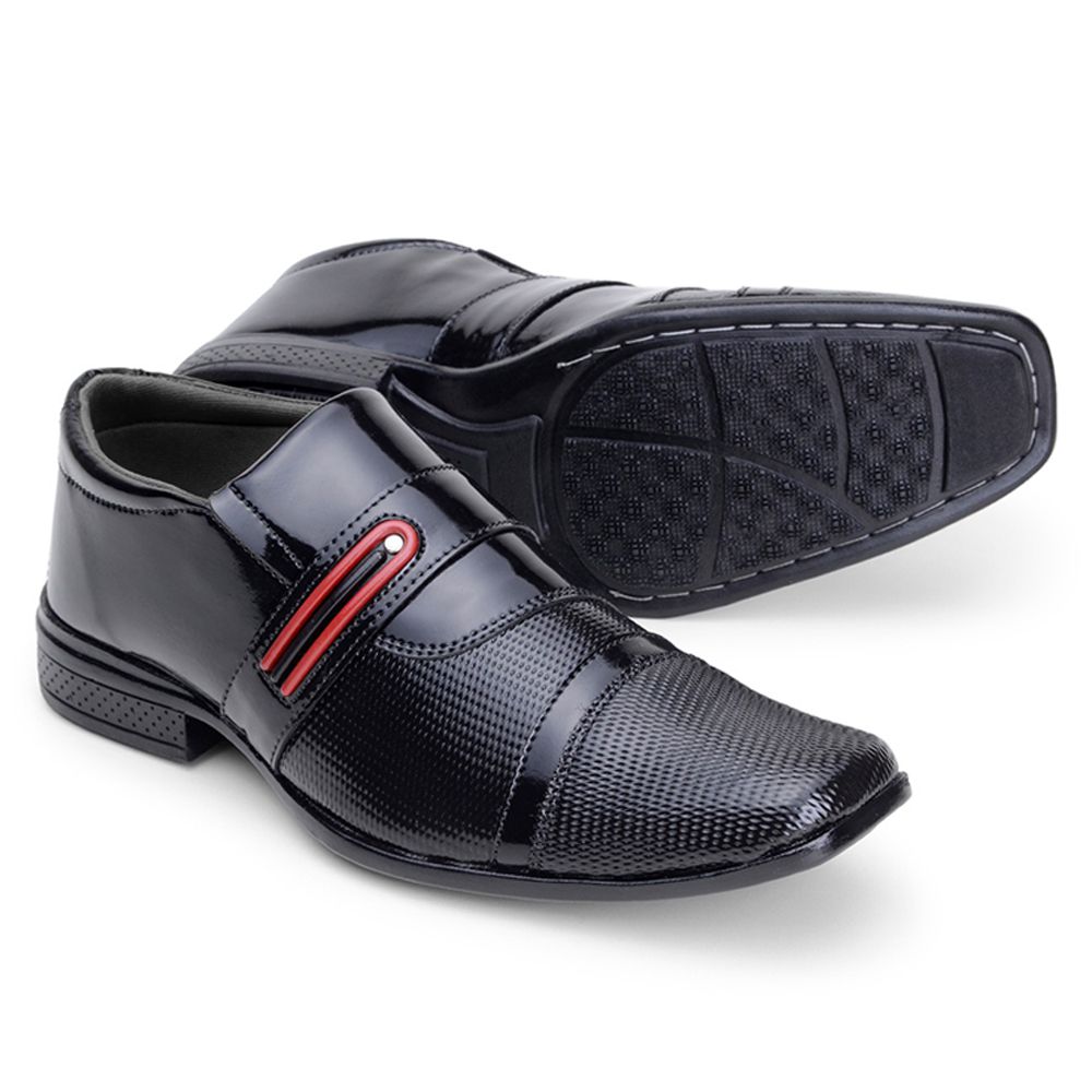 Sapato Social Masculino Conforto Giolo 850 Verniz Preto - Essência Brasil