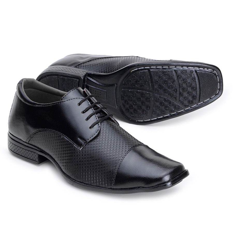 Sapato Social Masculino Sapatofranca Preto Fosco Com Cadarço em Promoção |  Ofertas na Americanas