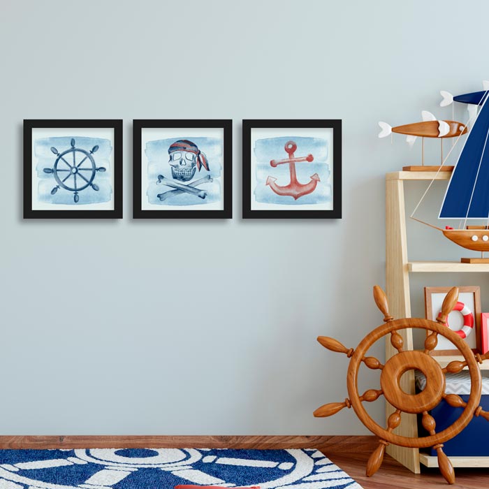 Quadros com tema Marinheiro ideal para quarto de Menino!