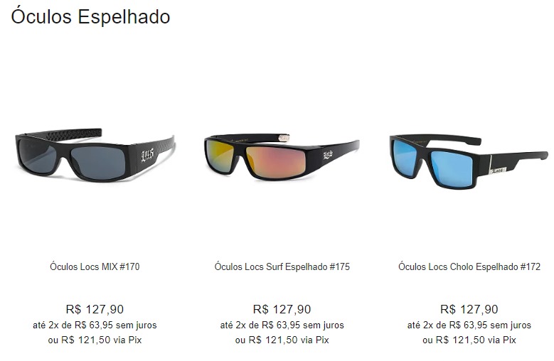 Oculos Espelhado Locs