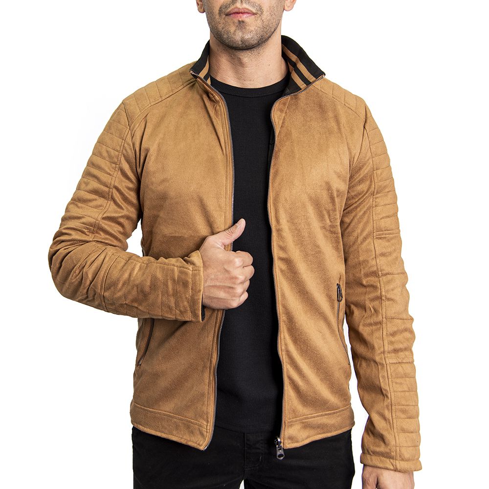 jaqueta suede caramelo