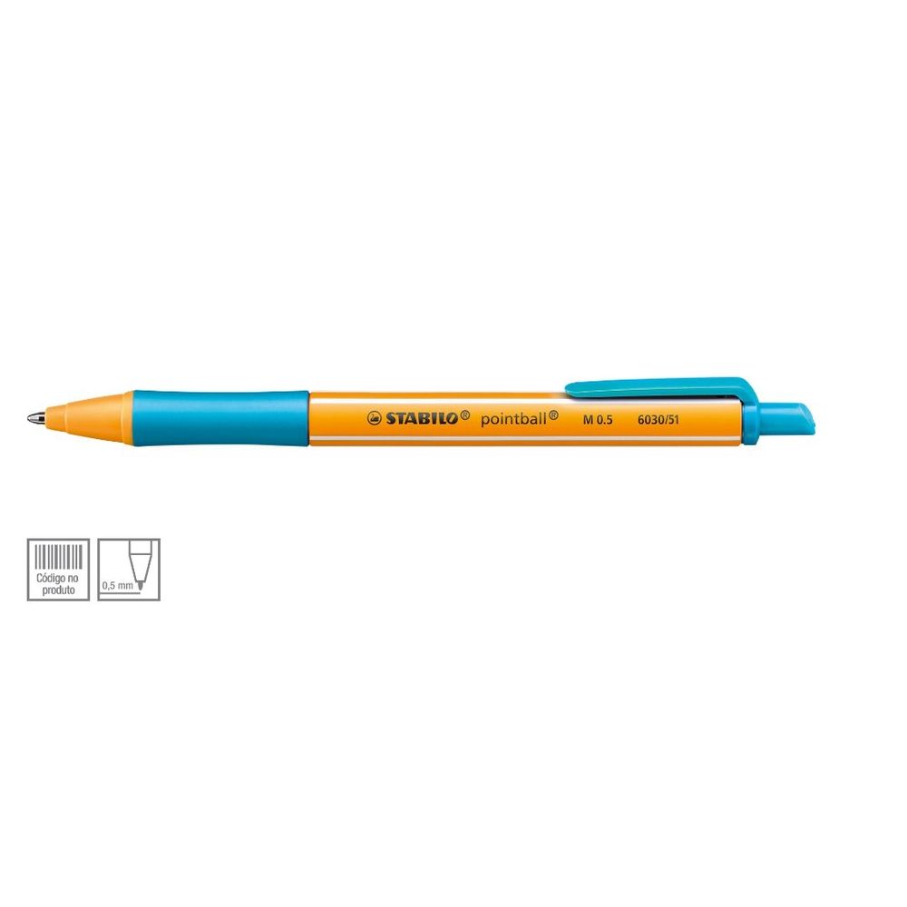STABILO pointball Pen, Turquoise