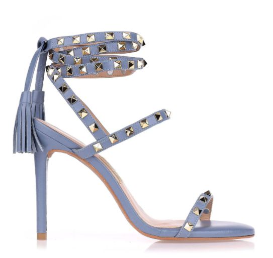 Sandália Salto Alto Metalizado Dourado - UZA Shoes - Sapatos Femininos