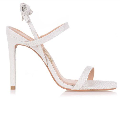 Uza Shoes - Sandália Salto Alto Square Lovely Off White - Seu Sapato