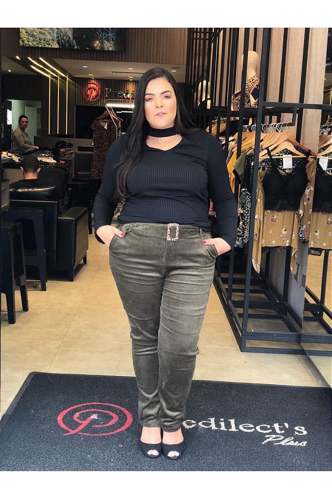 calça veludo cotele plus size