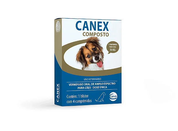 その他 cane Vermífugo Canex Composto 4 comprimidos - Ração Programada | Sua