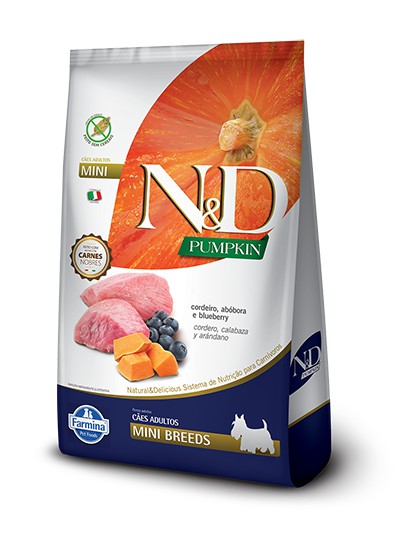 Ração N&D Pumpkin Cães Adultos de Raças Pequenas Sabor Cordeiro