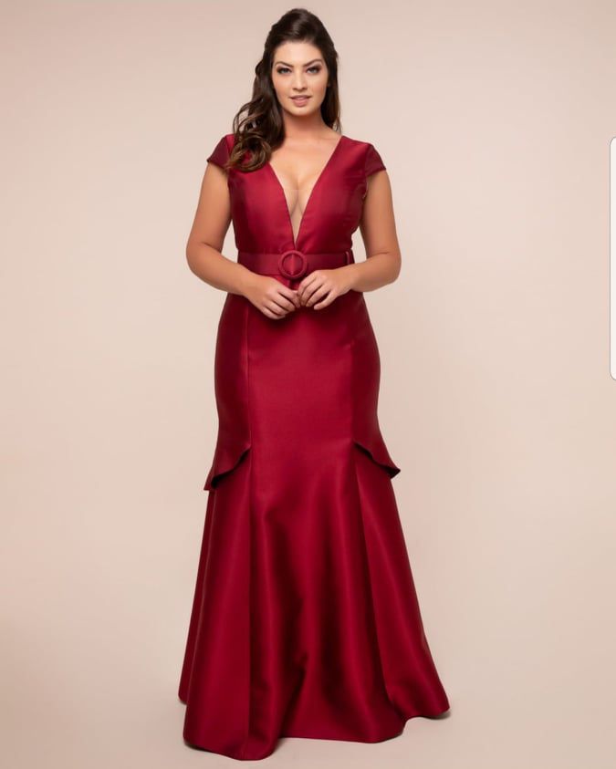 vestido de formatura plus size longo